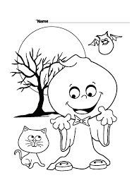 A boy in costume fishes for apples in the sink and the halloween icons on the side can be turned into stick puppets for extended. Halloween Coloring Pages For Toddlers 101 Coloring