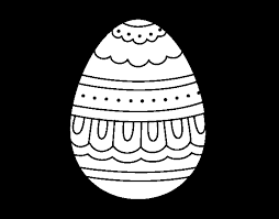 Pasa largos ratos concentrado y aleja tu estrés. Dibujo De Huevo De Pascua Blanco Y Negro Para Colorear Dibujos Net