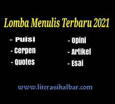We did not find results for: Lomba Menulis Terbaru 2021