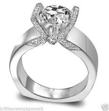 Tension Set Semi Mount Euro Shank Engagement Ring 14k 0 35 Tcw Gyuruk 14k Engagement Ring Unique Engagement Rings Engagement Rings