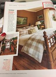 Farmdale Cottage Bedroom Buffalo Check Lines Ikea Love The Wallpaper Too Southern Living December 2 Country House Decor Home Decor Country Style Dining Room
