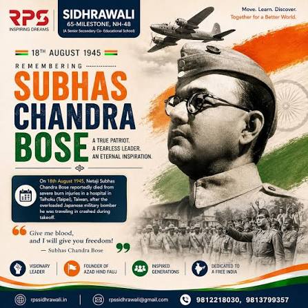 On this day, we remember **Netaji Subhas Chandra Bose** — a fearless patriot, visionary leader, and an eternal inspiration for generations. 🇮🇳 His courage, sacrifice, and unwavering dedication to India's freedom continue