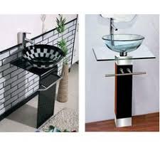 60 double bathroom vanity cabinet top glass vessel sink w/ faucet mirror combo. 48 Glass Sink Vanity Ideas
