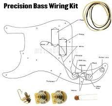Elektronik set für fender® precision bass®. Precision Bass Wiring Kit P Cts 250k Cloth Wire 047 Switchcraft Jack Diagram For Sale Online Ebay