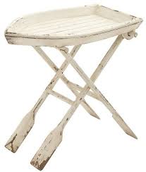 Coastal Nautical Accent Side End Tables Wood Folding Table Coastal Decor Folding Table
