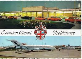 Saw these guys w/ primitive calculators the other night, and they're named after the airport just near my. Essendon Airport Melbourne Postcard Featuring Taa 727 Australia Travel Jet Age International Airlines