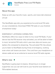 Turns your device into a radio and gives you access to free fm radio stations. My S9 Stopped Working With The Next Radio App Galaxys9
