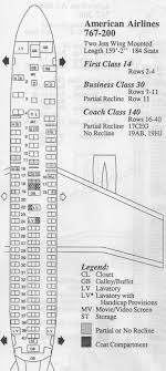 Vintage Airline Seat Map American Airlines Boeing 767 200