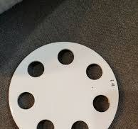 Vintage Coors Coors USA 4 E-30 White Porcelain Desiccator Plate 7 Holes Footed