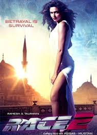 First Look Deepika Padukone The Seductress In Race 2 Bollywood Movies Race 2 Movie Bollywood Posters Hindi Movies
