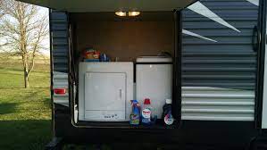 Outdoor Kitchen Turned Into Laundry Room Outdoor Laundry Rooms Camper Renovation Camper Life