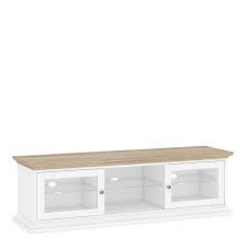 Depending on what you want to display, you can go for one or the other. Abdabs Furniture Paris Tv Unit Wide 2 Doors 1 Shelf In White And Oak