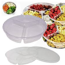 It's the ultimate food storage solution! Round Divided Clear Plastic Food Containers Storage Box 3 Dividers W Lids 6 Pack Serving Tray For Snacks Dry Fruits Candy Nuts More 60 Oz Buy Online At Best Price