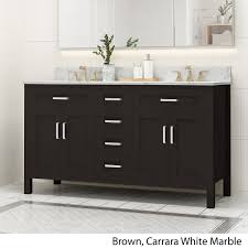 Call us on (02) 9708 4422. Greeley Contemporary 60 Wood Double Sink Bathroom Vanity With Carrera Marble Top By Christopher Knight Home Overstock 25716184