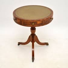 Homooi small industrial coffee table with storage shelves for small spaces, wood and metal coffee tables with 4 open large storage compartments, 31.5, walnut/black 4.9 out of 5 stars 11 $99.99 $ 99. Antique Regency Style Yew Wood Drum Table For Sale At Pamono