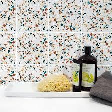 Ensemble De Stickers Fliesentattoo Carreau De 4 Terrazzo 01 Tile Decals Terrazzo Stick On Tiles