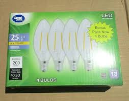 12 Pack 25 Watt Eqiv Led Soft White Dimmable Chandelier Bulbs Candelabra Base For Sale Online Ebay