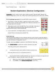 The diagonal rule on the periodic table tab, select ar (argon). Electron Configuration Se Name Brooklyn Knauer Date Student Exploration Electron Configuration Vocabulary Atomic Number Atomic Radius Aufbau Course Hero