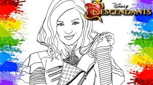 Descendants 2 coloring book pages. Colouring Mal Descendants 3 Under The Sea Coloring Book Page Videos For Kids Toddlers Learn Colours Youtube