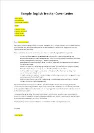 Application Letter For A Teaching Job As An English Teacher