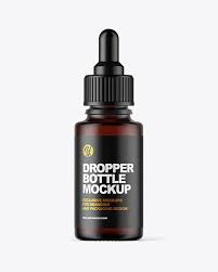 Frosted Amber Dropper Bottle Mockup Yellow Author