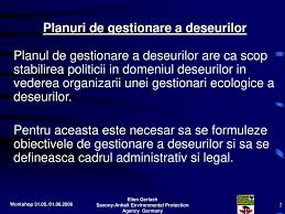 Principalul scop al planului de gestionare a deseurilor este de a evidentia fluxurile de deseuri si optiunile de tratare a acestor deseuri. Planuri De Gestionare A Deseurilor Pentru Deseurile Municipale Ppt Herunterladen