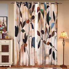 Curtain valances hollyhock gold petticoat valance 52 x 15 tscrmrq. Buy Subrtex Printed Curtains Room Darkening For Bedroom Living Room Kids Room Dining Room Valance Colorful Window Drapes 2 Panel Set 52 X 84 Brown Online In Indonesia B07sr8njpz