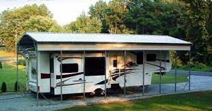 12x40 Vertical Steel Rv Carport Amb