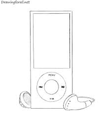 How To Draw An Ipod Art Poster Design Drawings Music Drawings