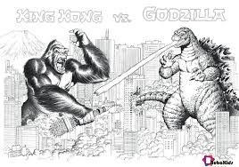 King Kong Vs Godzilla Free And Printable Coloring Page Godzilla King Kong Godzilla Kingkong Cartoo King Kong Vs Godzilla Cartoon Coloring Pages King Kong