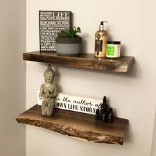 These shelves appear to float on the wall. Floating Shelves Lush Woodcraft