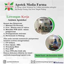 Lowongan kerja asisten apoteker juli 2021 temukan loker terbaru yang sesuai dengan lokasi, pendidikan dan minat anda. Loker Asisten Apoteker Di Puskesmas Area Garut For All Pharmacy Medical Health Facebook 6 Photos Asisten Apoteker Cari Di Antara 17 200 Lowongan Kerja Terbaru Di Indonesia