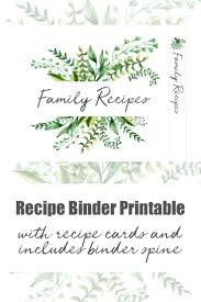 Recipe Template For Binder And Cards Recipe Template Recipe Book Printables Recipe Cards Printable Free