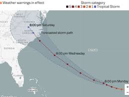 hurricane florence path where the storm is and where its