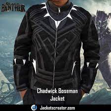 Chadwick Boseman Leather Black Panther Jacket Jackets Creator Jackets Chadwick Boseman Black Panther