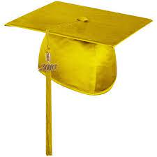 Shiny Gold Cap With Tassel Elementary School Gold Graduation Graduation Cap Graduation Cap Tassel