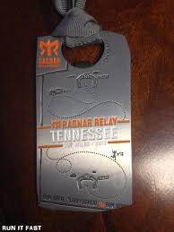 The ragnar relay is a multi stage, point to point team relay race covering hundreds of kilometers in one straight shot. Tennessee Ragnar Relay Medal 2012 Run It Fast Ragnar Relay Relay Running