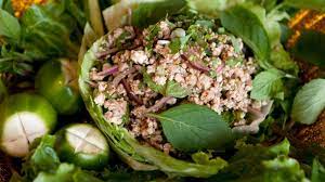 Thai Larb Gai Chicken With Lime Chili And Fresh Herbs Recipe Recipe Fresh Herb Recipes Herb Recipes Fresh Herbs