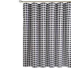 Black And Gray Shower Curtain Sets Biscaynebay Textured Fabric Shower Curtain Printed Plaid Bathroom Curtains Black Gray 72 By 72 Inch Fabric Shower Curtains Farmhouse Shower Curtain Black Curtains