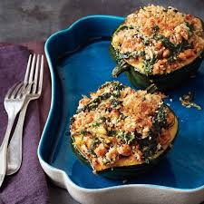 Acorn Squash With Kale And Sausage Recipe Skinny Holiday Recipes Food Veggie Recipes