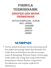 Formula termodinamik novel bahasa melayu tingkatan 1 (obasiah haji usman) negeri yang menggunakan novel ini: Kump 1