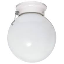 Maybe you would like to learn more about one of these? Nuvo Lighting 60 712 White 6 Wide Flush Mount Globe Ceiling Fixture With A Glass Shade And Pull Chain Lightingdirect Com