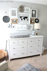 Hamptons Inspired Coastal Nursery Project Nursery Changing Table Dresser Small Space Nursery Ikea Hemnes Dresser