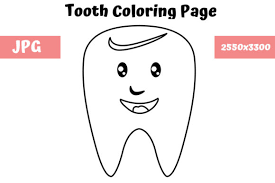 Dog coloring page animal coloring pages free coloring pages happy dental tooth cartoon color correcting concealer printable coloring sheets best skin. Tooth Coloring Page For Kids Graphic By Mybeautifulfiles Creative Fabrica