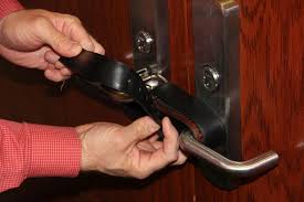 Lock the door through the belt. How To Lock A Door Without A Lock The Best Options