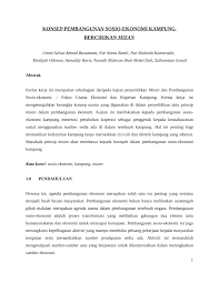 Aktiviti ini boleh dilakukan menggunakan bahan di rumah sahaja! Pdf Konsep Pembangunan Sosio Ekonomi Kampung Bercirikan Mizan
