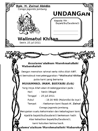 Namun pada kondisi tertentu, bisa saja diharuskan menggunakan surat undangan. Contoh Undangan Khitanan Word Warna Ilmusosial Id