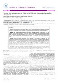 Malaysia is set to secure an additional 6.4 million doses of the astrazeneca plc. Pdf Primary Immunization Among Children In Malaysia Reasons For Incomplete Vaccination
