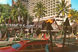 Vintage International Marketplace Waikiki Postcard Oahu Vacation Hawaii Vacation Vintage Hawaii