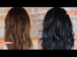 How to add colour to dark hair. How To Black Blue Ombre Dip Dye Your Hair Youtube